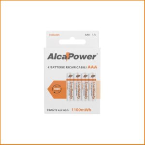 Batteria MiniStilo Ricaricabili 1100mAh 4pz